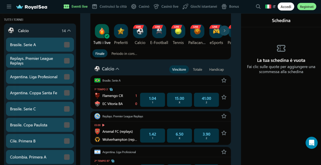 Royalsea sport betting